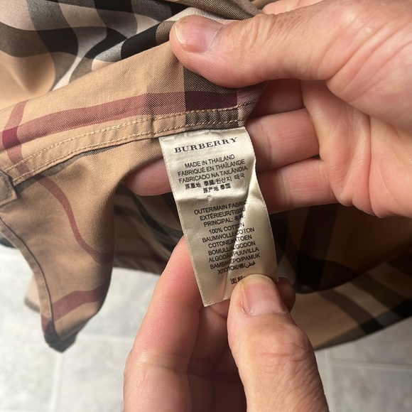 Burberry Brit Classic Tan Plaid Casual Button Down Shirt - Picture 11 of 12